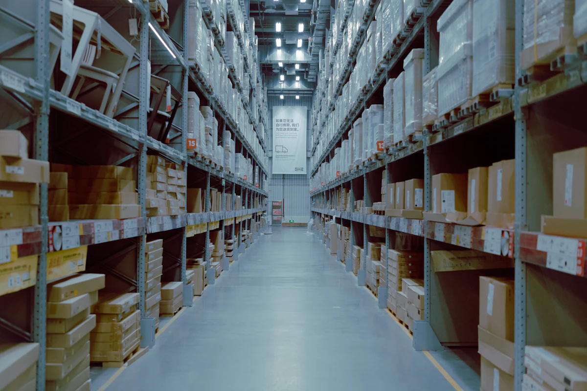 Warehouse aisle